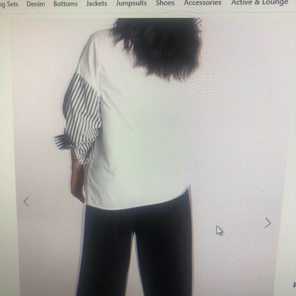Long sleeve striped color block shirt